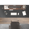 Black PU leather standing desk for office