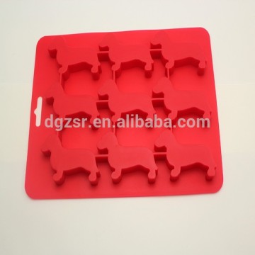 CNC eco-friendly Dog shape ice mold silicone ice cube tray