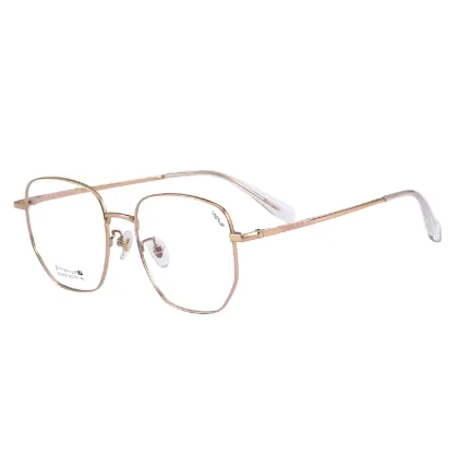 Irregular Large Square Frame Titanium Optical Glasses