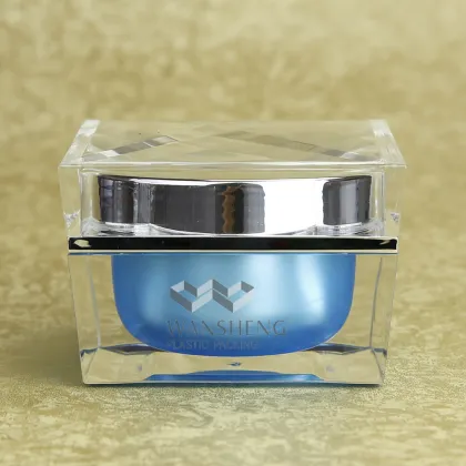 plain 50g skincare lotion jar wansheng packaging