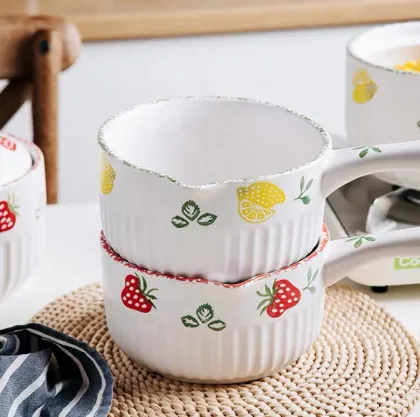 Ceramic Round Dish Casserole Clay Pot Earthen Bakeware With Lid