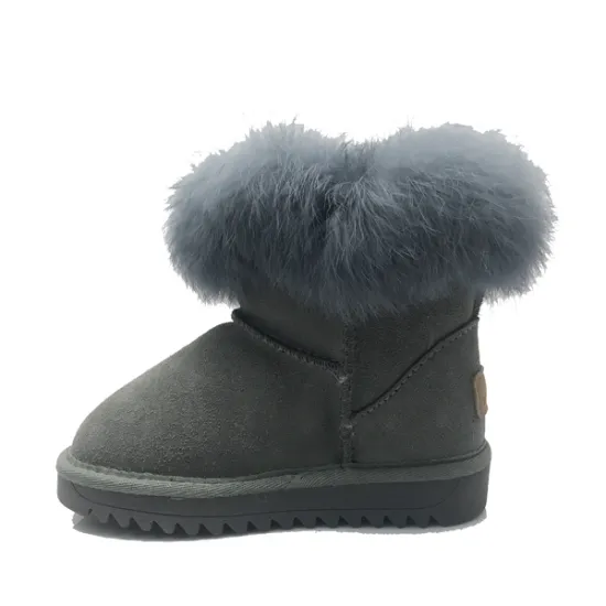 Toddler Kids Winter Outdoor Leather Cute Flat Boots