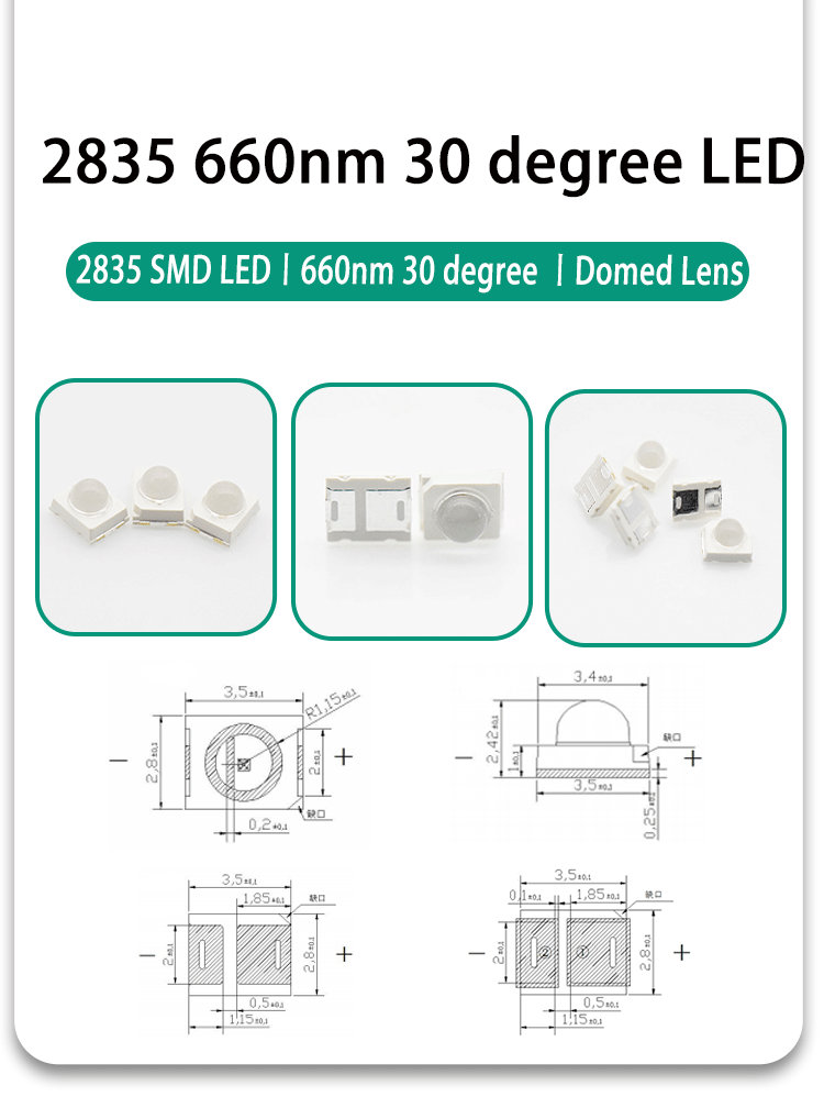 Dome-Lens-LED-Red-660nm-2835-30-Degree--2835FRC66P1L14A30--Dome-Lens-SMD-LED-2835-SMD-LED-Deep-red-LED-30-degree-660nm-LED_02