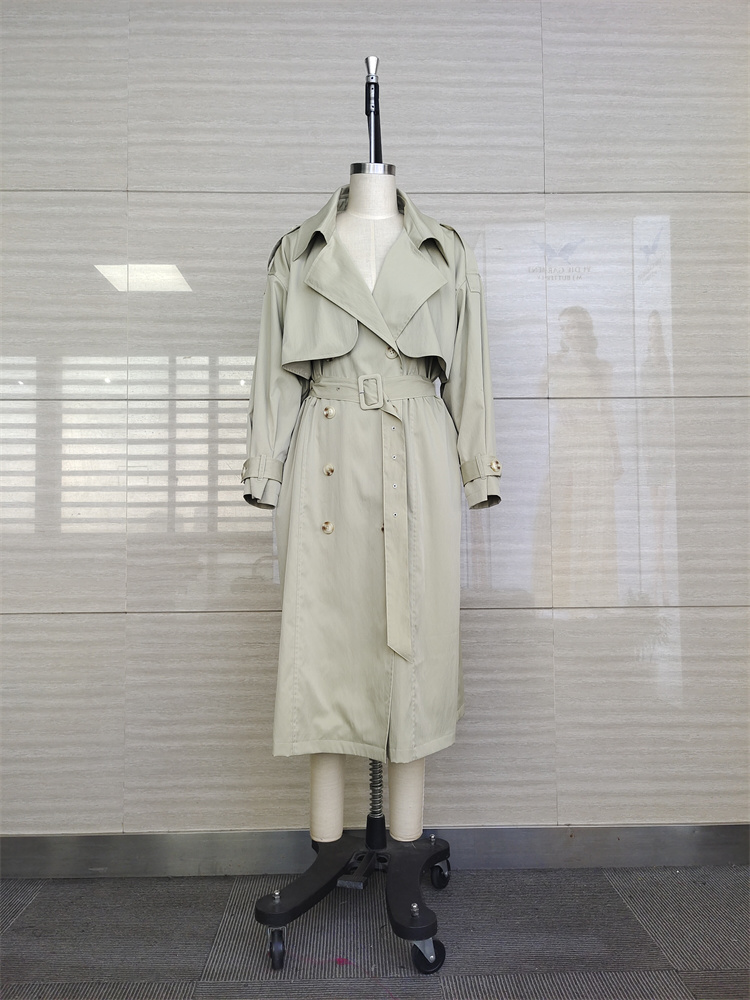 Windproof Female Long Sleeve Trench Coat For Spring