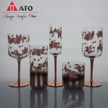 Red butterfly Pattern Decal Wine Glasse Gift Goblet