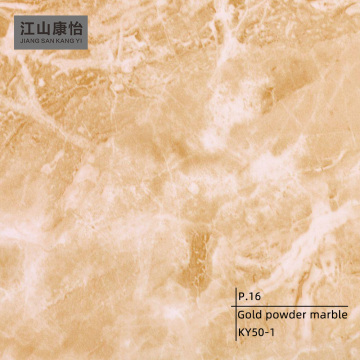 Film écologique en PVC de marbre en poudre d&#39;or