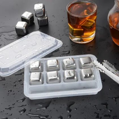Stainless Steel Reusable Whiskey Stones Metal Ice Cubes