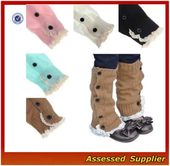 Baby Kids Toddlers Girls Crochet Knitted Lace Boot Cuffs Toppers Leg Warmer Socks--ZP01182