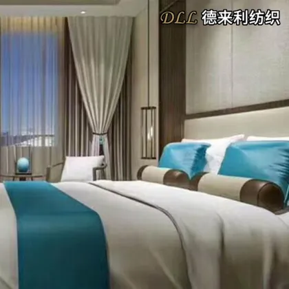 Premium Turquoise Accent Hotel Bedding Set