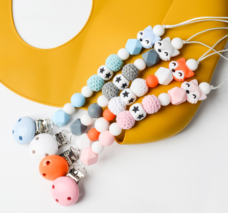 Silicone Fox Pacifier Clip Holders