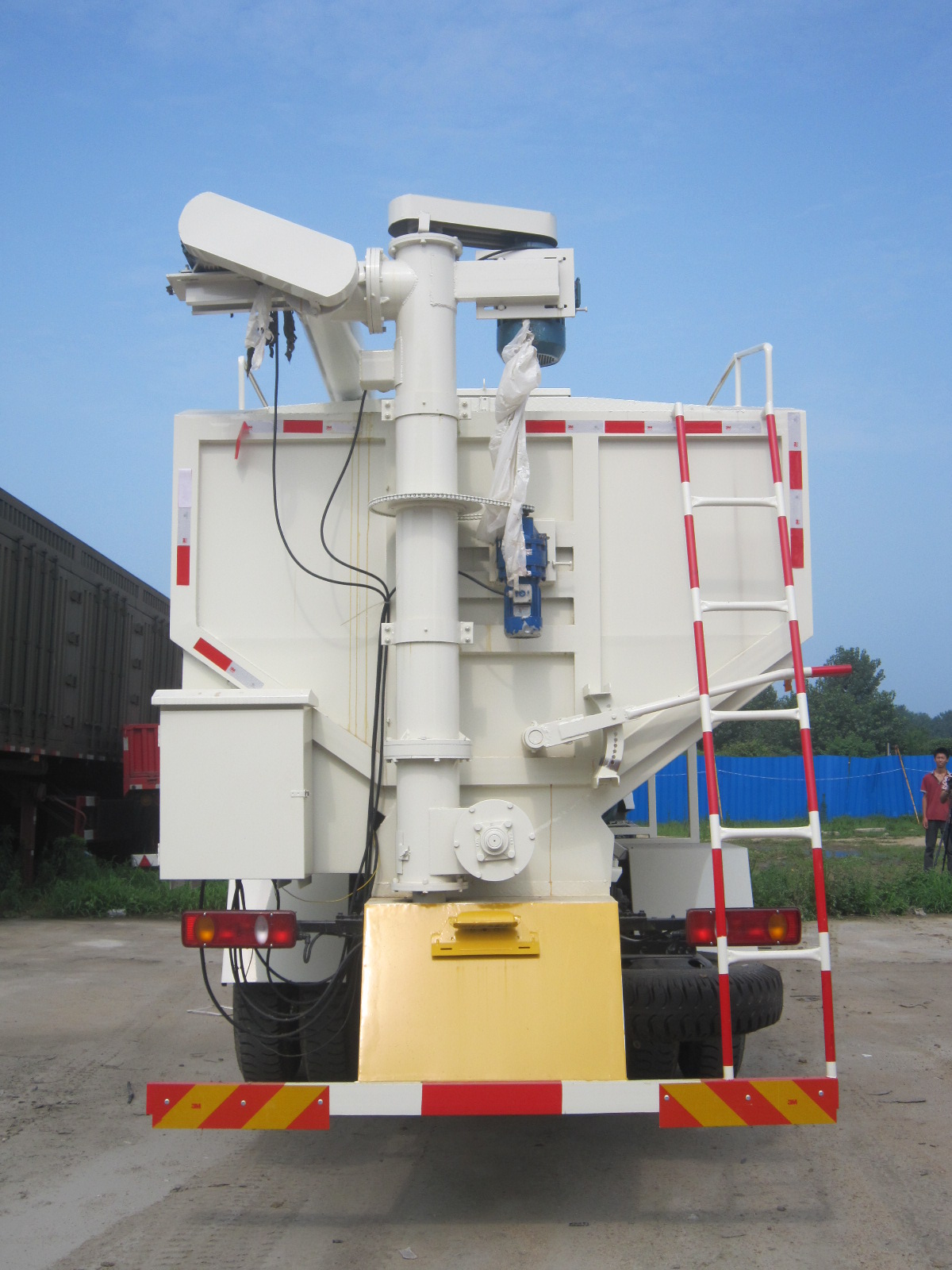 rear of bulk feed truck