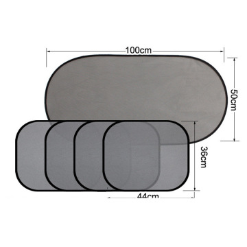 Breathable Anti-Mosquito Bug Dust Protection 44x36cm Mesh Sun Block Car Window Shades - 5 Piece Set