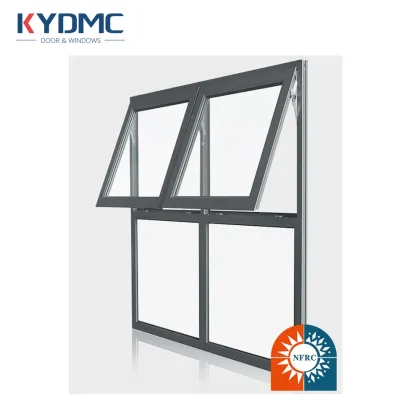 Hurricane-Proof Double Glass Awning Windows with Louvres in Miami