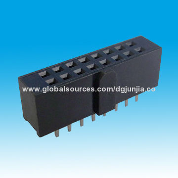 Female Header Connector, 2.54x2.54mm (0.1x0.1-inch)/Dual-row/Straight Type/8.5mm Height/RoHS Mark