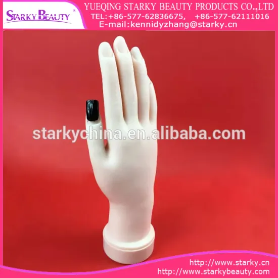 Nail Art Practice Hand Model Fake Hand with board for Nail Art Training