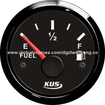 Water Level Gauge for Marine Engine, Flat Glass Lens, 12/24V Working Voltage