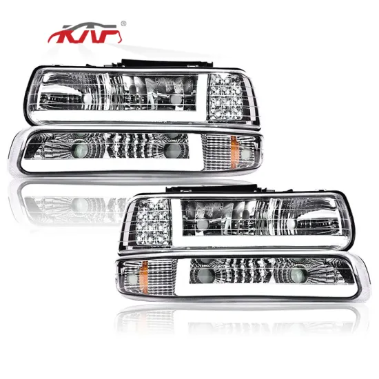GM2503187 GM2521173 Daytime Running Lights & Headlights for Chevy Suburban & Silverado 1999-2002