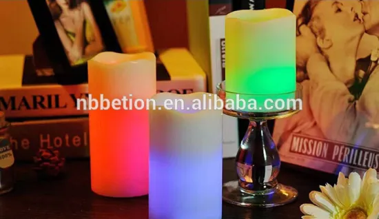 real wax led candle remote control Color changing flameless real wax led candle