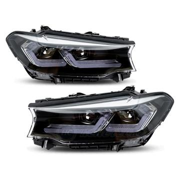 Lâmpadas frontais de carros de carros de alta qualidade HCMotionz Versão de olho de anjo 2018-2020 DRL FARECTS LED para BMW G30 G38