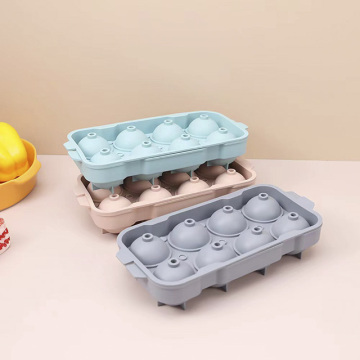 Hot Sale Portable 2-in-1 Silicone Ice Cube Trays with Lid