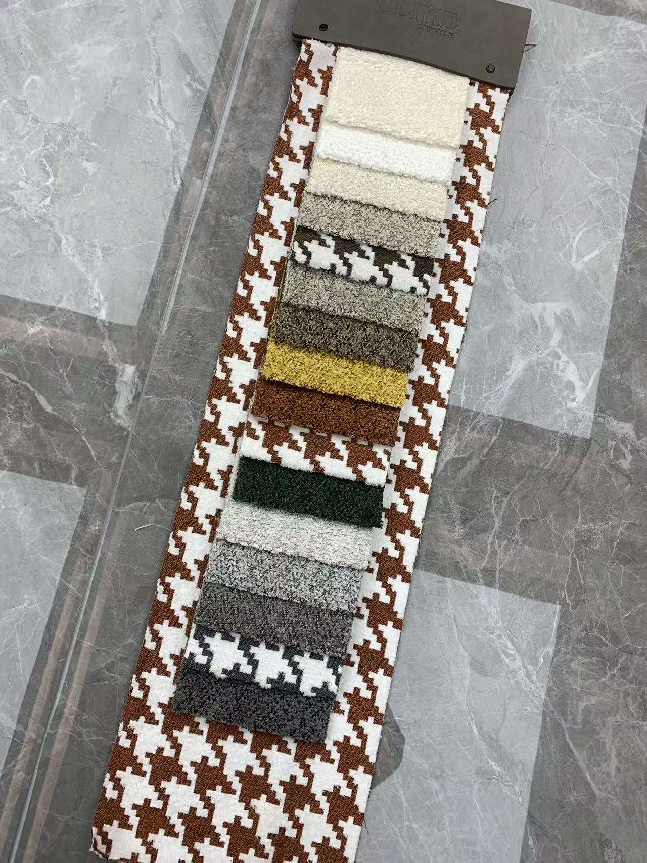 High Quality Houndstooth Upholstery Fabric for Sofa