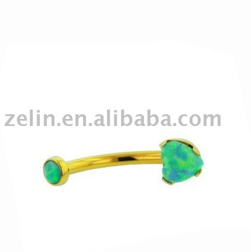 andoized titanium high quality gemed body piercing jewelry navel rings