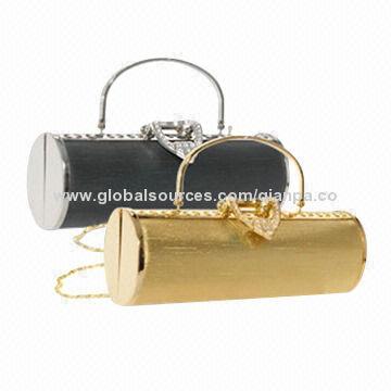 Women's Black High Fashion Evening Bag with Chain, Various Colors Available, OEM Orders are Welcomed