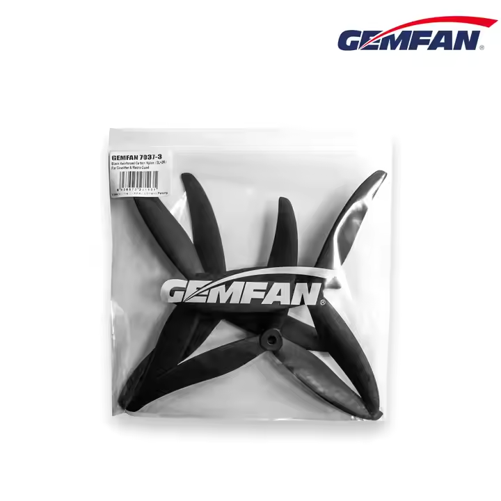 TOP GEMFAN Strong Propeller 7037 Cinelifter Glass Fiber Nylon 3 Blade CW/CCW Black FPV Propeller FPV Drone Propeller