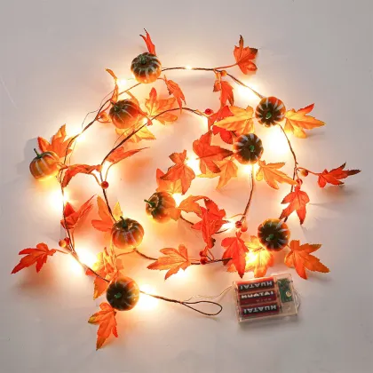 Wall Mounted Halloween Simulation Maple Leaf Vine Light