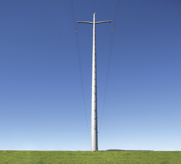 Hot Dip Galvanized Steel poles distribution pole