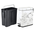 Rectangle Mable Pedal Waste Bin