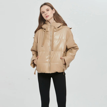 2021 Customized Winter Womens Bubble Jacket mit Kapuze