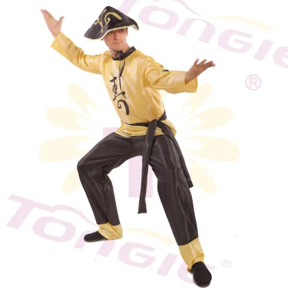 Adult Men Chinese Stage Peformance Dance Costumes Chinese Kongfu Costume