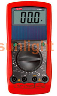 Handheld Digital Multimeter, AC/DC/Resistance, Solar Power UT90B