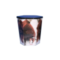 Dadi Hexagonal Candy Bucket Pipcorn Bucket com tampa