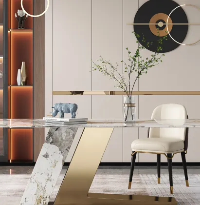 Modern Luxury Royal Dining Table Set for High-End Villa