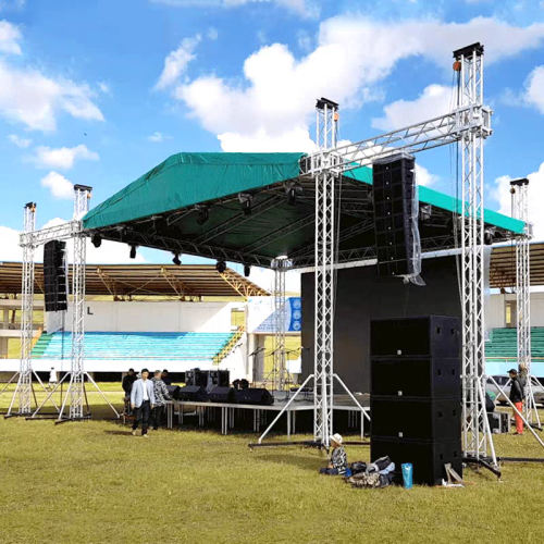 Rapid-Deploy Stage Truss System