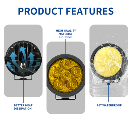 LIUHJG 6LED 4 Inch Off-Road Motorcycle Spotlight