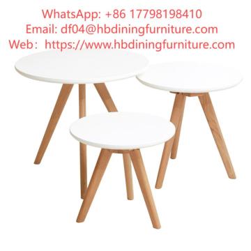Dining Furniture MDF Top Side Table Nordic Style Modern Living Room Bedroom Luxury Solid Wood Coffee Table Side Table