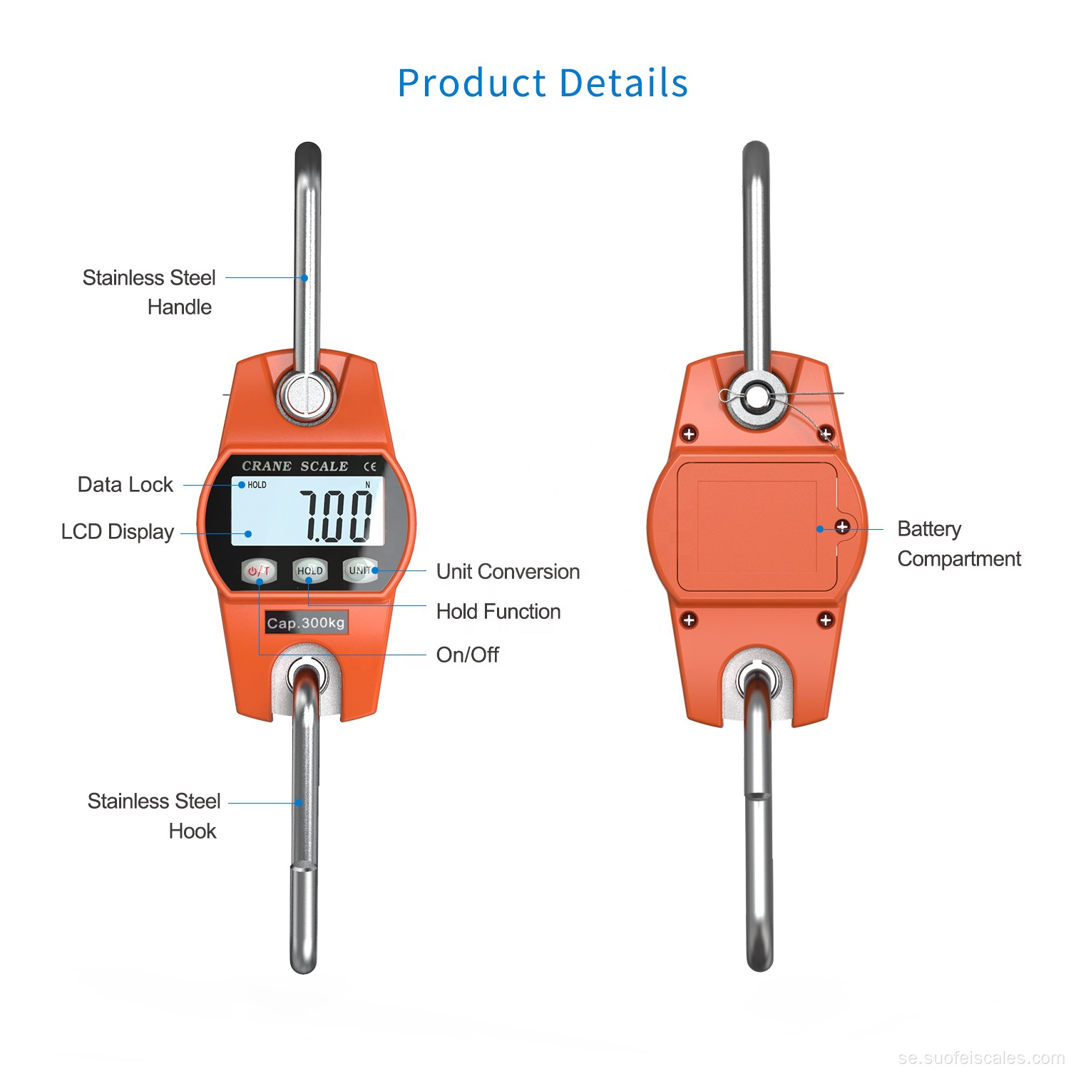 SF-916 Digital Crane Hanging Scale Weding Scale OEM