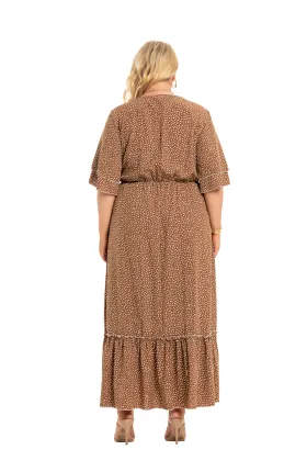 Simple Solid Color Plus Size Women's Dress