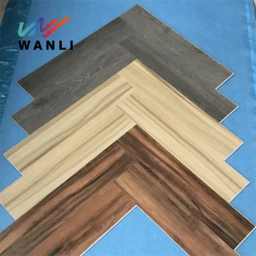 Customizable Fireproof Herringbone Click Lock SPC Floor Tiles