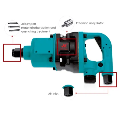Corded Air Power Impact Wrench 1800Nm 1 Inch
