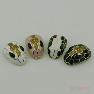 Factory Supply Zinc Alloy 4 Colors Snake Head Bag Lock Accessories