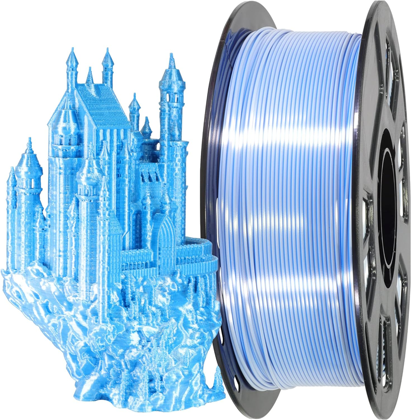 Dual-Color Silk PLA Filament 1.75mm 1KG