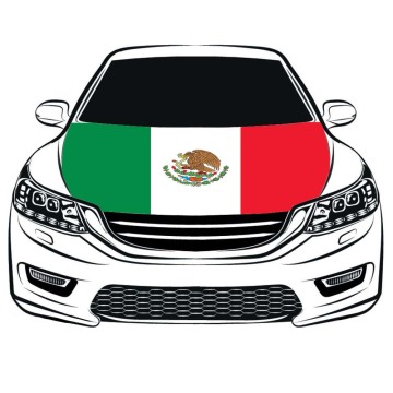The World Cup Mexico Flag Car Hood flag 3.3X5FT High elastic fabric