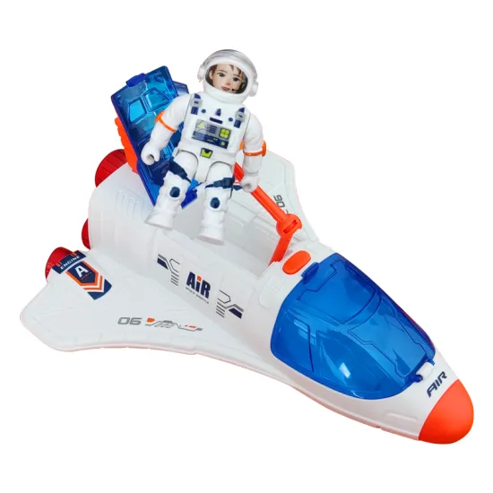 Children Gift: Educational Light Sound Spaceship Model Toy with Astronaut Space Shuttle