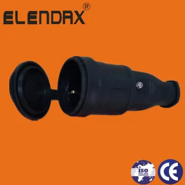 Female Rubber Plug Schuko on IP44 2p+E (P6061)