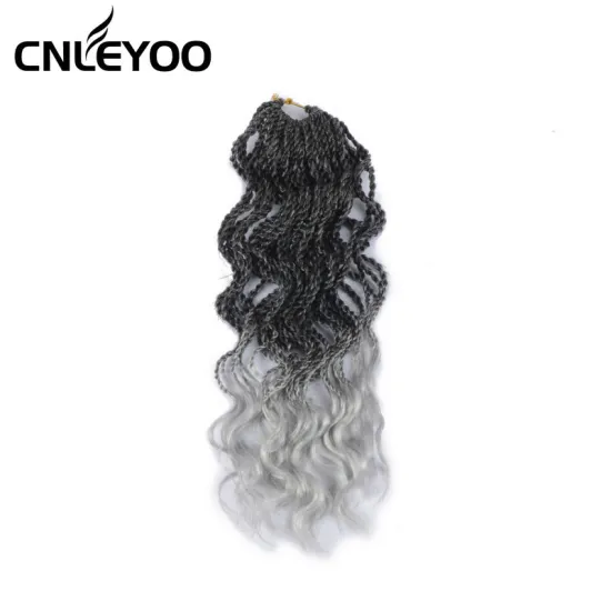 Cheap Fashion 35 Roots Thin Curly 14 Inch Wavy Senegalese Twist Crochet  Braiding Hair Extension For Women
