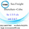 Porto de Shenzhen LCL consolidação de Cebu